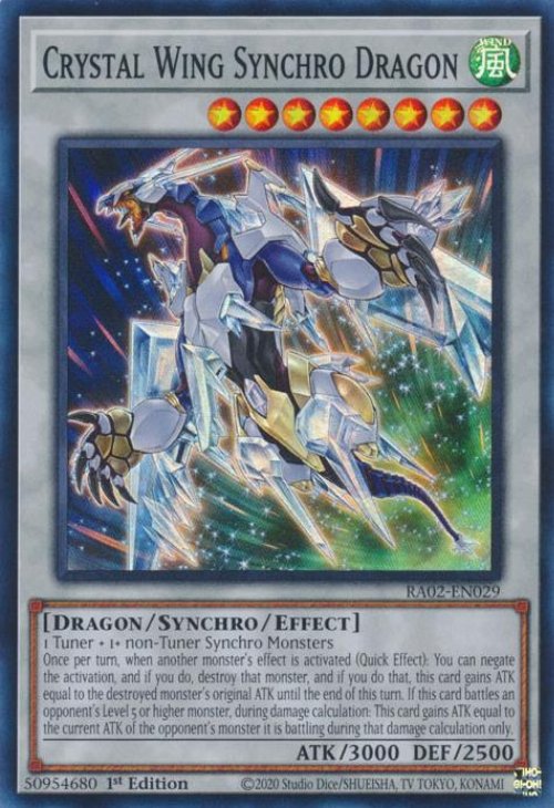 Crystal Wing Synchro Dragon (V.1 - Super
Rare)