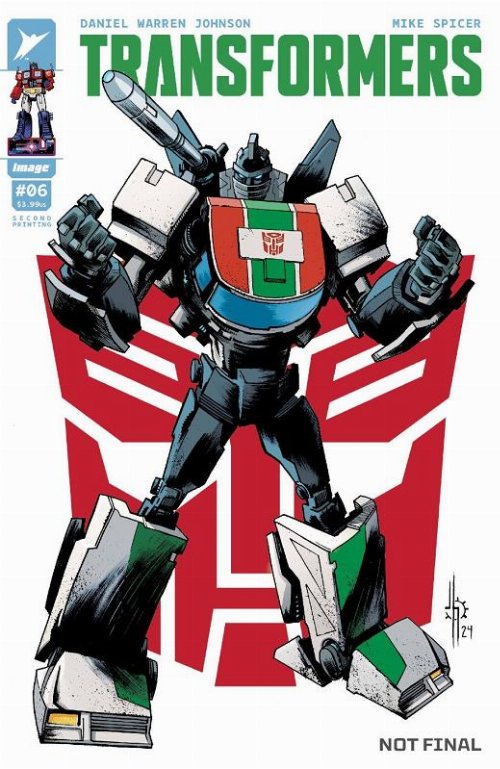 Τεύχος Κόμικ Transformers #6 2nd Printing Cover
B