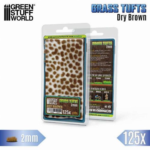 Green Stuff World - Dry Brown Static Grass Tufts
2mm (125 pieces)