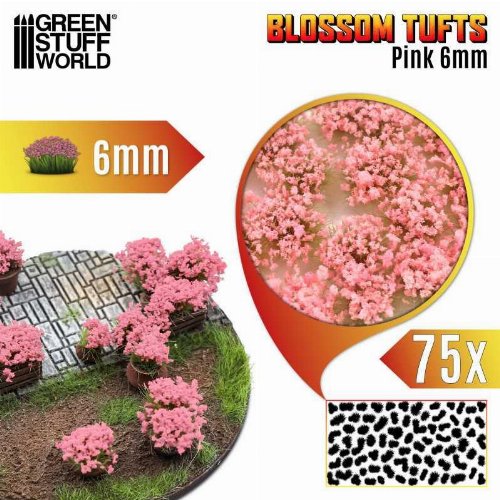 Green Stuff World - Pink Flowers Blossom Tufts
6mm (75 pieces)