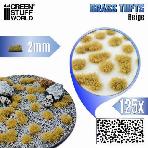 Green Stuff World - Beige Static Grass Tufts 2mm (125
τεμάχια)