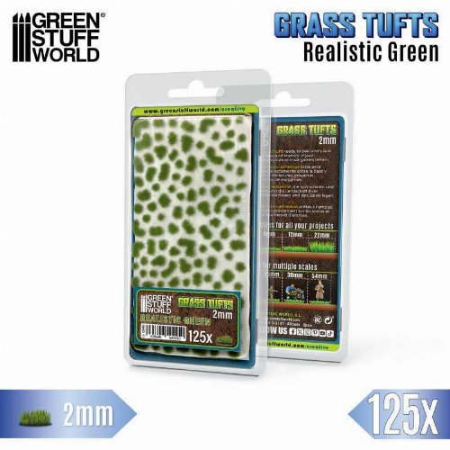 Green Stuff World - Realistic Green Static Grass Tufts
2mm (125 τεμάχια)