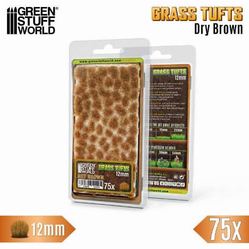 Green Stuff World - Dry Brown Static Grass Tufts
12mm (75 pieces)