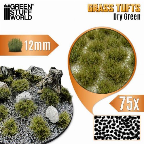 Green Stuff World - Dry Green Static Grass Tufts 12mm
(75 τεμάχια)