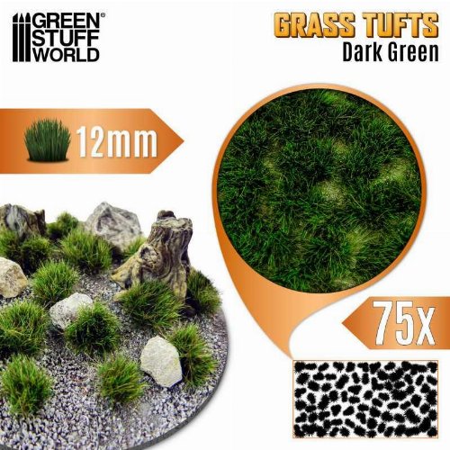 Green Stuff World - Dark Green Static Grass
Tufts 12mm (75 pieces)