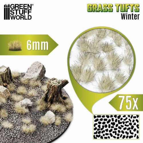 Green Stuff World - Winter White Blossom Tufts 6mm (75
τεμάχια)