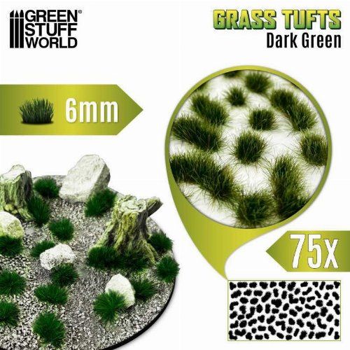 Green Stuff World - Dark Green Blossom Tufts 6mm
(75 pieces)