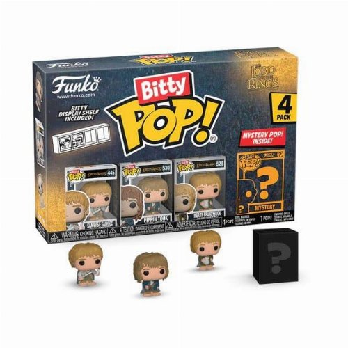 Funko Bitty POP! The Lord of the Rings - Samwise
Gamgee, Pippin Took, Merry Brandybuck & Chase Mystery 4-Pack
Figures