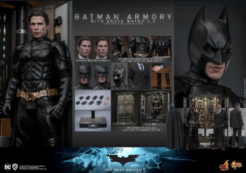 The Dark Knight: Hot Toys Masterpiece - Batman Armory
with Bruce Wayne (2.0) 1/6 Φιγούρα Δράσης (30cm)