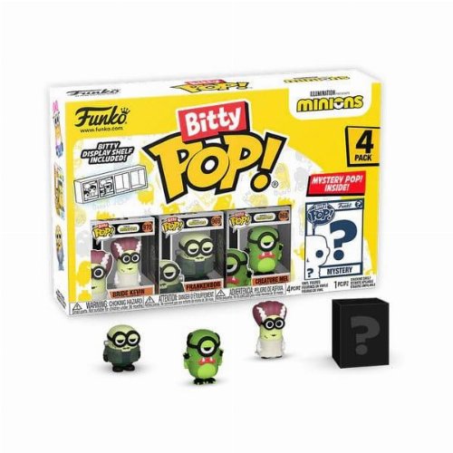 Funko Bitty POP! Minions - Bride Kevin,
Frankenstein Bob, Creature Mel & Chase Mystery 4-Pack
Figures