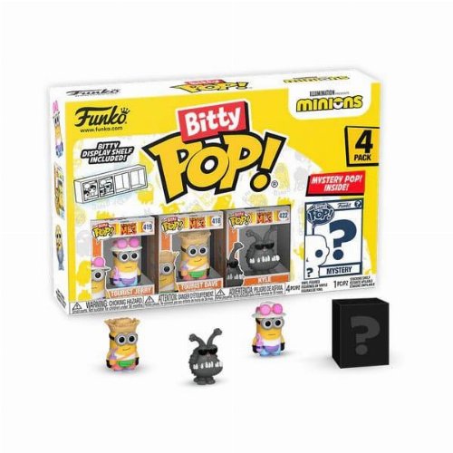 Funko Bitty POP! Minions - Tourist Jerry,
Tourist Dave, Kyle & Chase Mystery 4-Pack
Figures