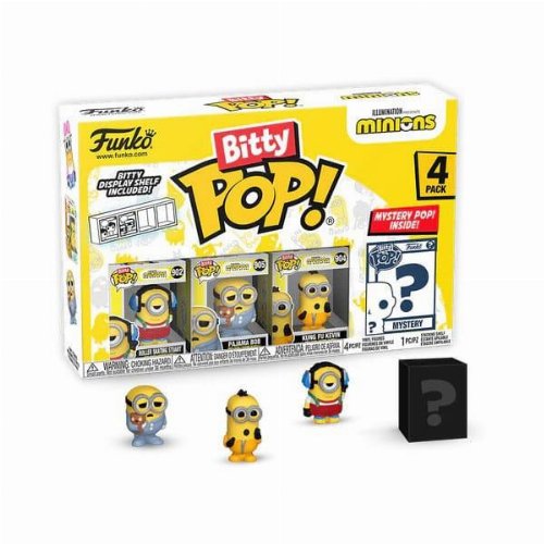 Funko Bitty POP! Minions - Roller Skating
Stuart, Pajama Bob, Kung Fu Kevin & Chase Mystery 4-Pack
Figures