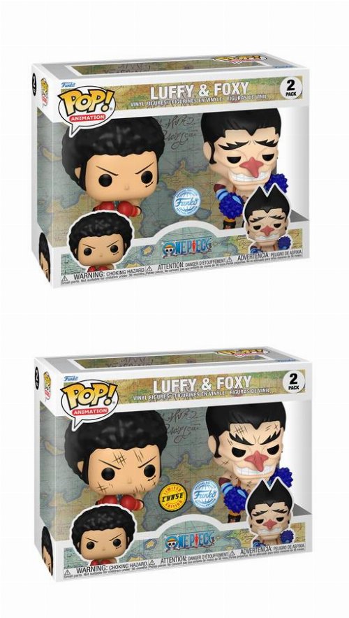 Figures Funko POP! Bundle of 2: One Piece -
Luffy & Foxy 2-Pack & Chase (Exclusive)