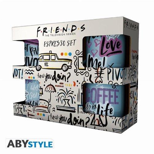 Friends - Doodle 4-Pack Espresso
Mugs