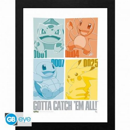 Pokemon - Kanto Starters Αφίσα σε Κάδρο
(31x41cm)