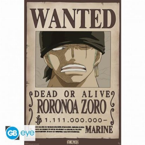 One Piece - Roronoa Zoro Wanted Poster Αυθεντική Αφίσα
(92x61cm)