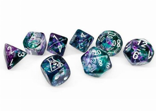 7 Dice Set Nebula Flourite with White (Bonus
Die)