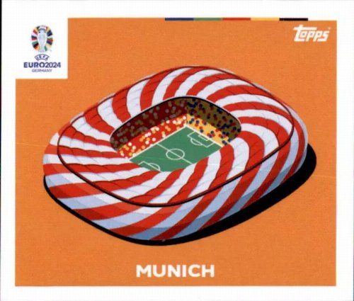 Topps - UEFA Germany Euro 2024 Αυτοκόλλητο - EURO 9.
München