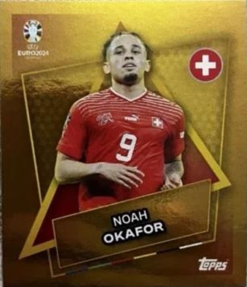 Topps - UEFA Germany Euro 2024 Sticker -SUI SP.
Noah Okafor (Switzerland) Gold Foil