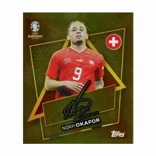 Topps - UEFA Germany Euro 2024 Sticker -SUI SP.
Noah Okafor (Switzerland) Gold Foil (Signed)