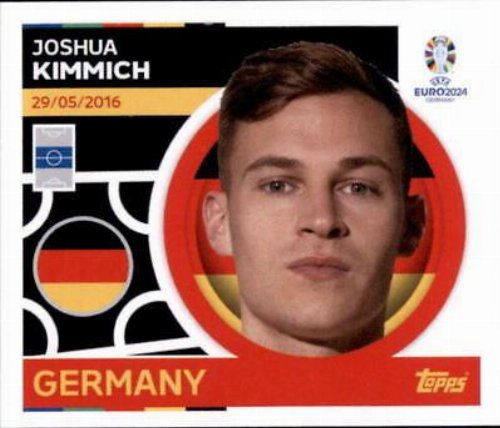 Topps - UEFA Germany Euro 2024 Sticker - GER 10.
Joshua Kimmich (Germany)