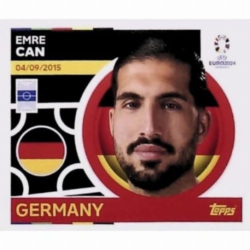 Topps - UEFA Germany Euro 2024 Αυτοκόλλητο - GER 13.
Emre Can (Germany)