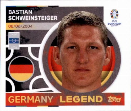 Topps - UEFA Germany Euro 2024 Αυτοκόλλητο - GER 20.
Bastian Schweinsteiger (Germany) - Legend