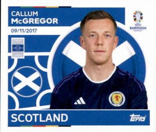 Topps - UEFA Germany Euro 2024 Sticker - SCO 12.
Callum McGregor (Scotland)