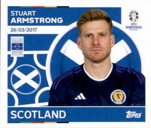 Topps - UEFA Germany Euro 2024 Sticker - SCO 13.
Stuart Armstrong (Scotland)