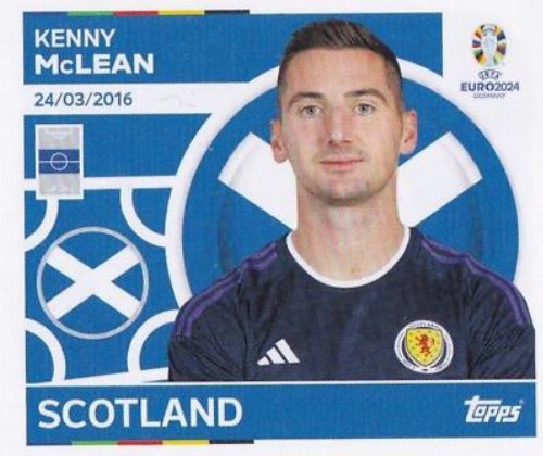 Topps - UEFA Germany Euro 2024 Sticker - SCO 18.
Kenny McLean (Scotland)