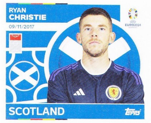 Topps - UEFA Germany Euro 2024 Αυτοκόλλητο - SCO 21.
Ryan Christie (Scotland)