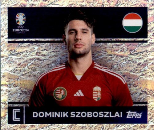 Topps - UEFA Germany Euro 2024 Αυτοκόλλητο - HUN 2.
Dominik Szoboszlai (Hungary) - Captain - Holo Foil