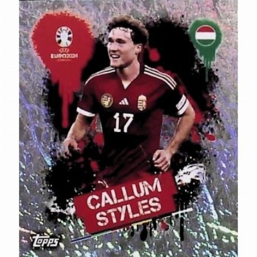 Topps - UEFA Germany Euro 2024 Αυτοκόλλητο - HUN 3.
Callum Styles (Hungary) Holo Foil