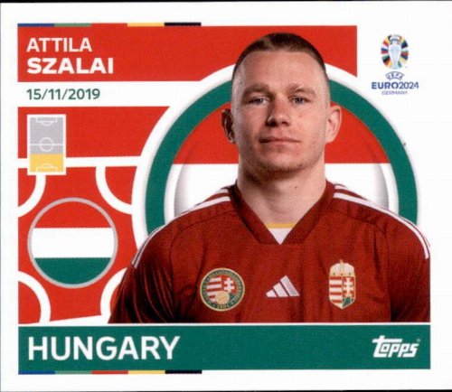 Topps - UEFA Germany Euro 2024 Sticker - HUN 6.
Attila Szalai (Hungary)