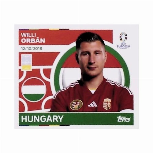 Topps - UEFA Germany Euro 2024 Sticker - HUN 8.
Willi Orbán (Hungary)