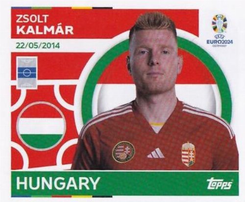 Topps - UEFA Germany Euro 2024 Sticker - HUN 13.
Zsolt Kalmár (Hungary)