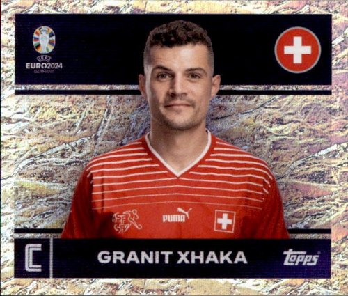 Topps - UEFA Germany Euro 2024 Sticker - SUI 2.
Granit Xhaka (Switzerland) - Captain - Holo
Foil