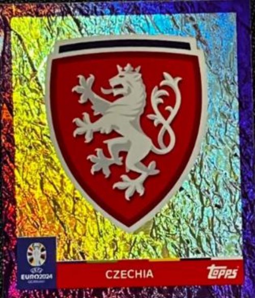 Topps - UEFA Germany Euro 2024 Αυτοκόλλητο - CZE 1.
Logo (Czechia) - Purple Parallel Foil