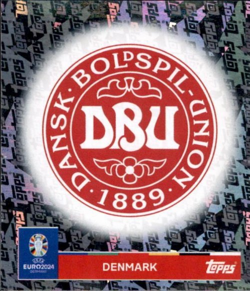 Topps - UEFA Germany Euro 2024 Αυτοκόλλητο - DEN 1.
Logo (Denmark) - Topps Parallel Foil