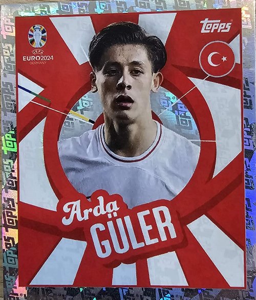 Topps - UEFA Germany Euro 2024 Sticker - TUR
PTW. Arda Güler (Turkey) - Topps Parallel Foil