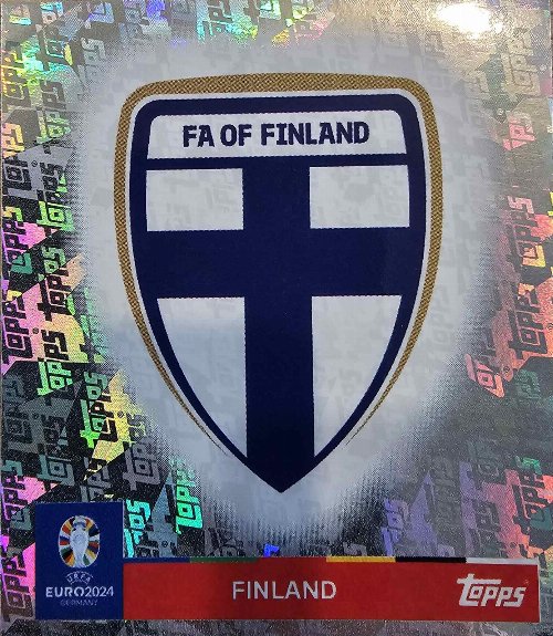 Topps - UEFA Germany Euro 2024 Αυτοκόλλητο - FIN 1.
Logo (Finland) - Topps Parallel Foil