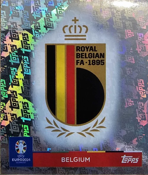 Topps - UEFA Germany Euro 2024 Αυτοκόλλητο - BEL 1.
Logo (Belgium) - Topps Parallel Foil