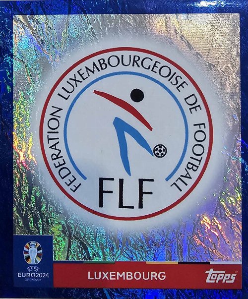 Topps - UEFA Germany Euro 2024 Sticker - LUX 1.
Logo (Luxembourg) - Blue Parallel Foil