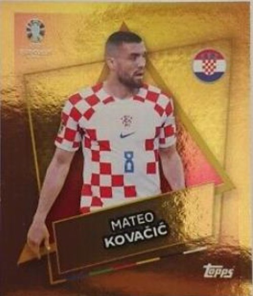 Topps - UEFA Germany Euro 2024 Αυτοκόλλητο - CRO SP.
Mateo Kovačić (Croatia) Gold Foil