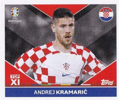 Topps - UEFA Germany Euro 2024 Sticker - CRO TOP
1. Andrej Kramarić (Croatia) - Top XI