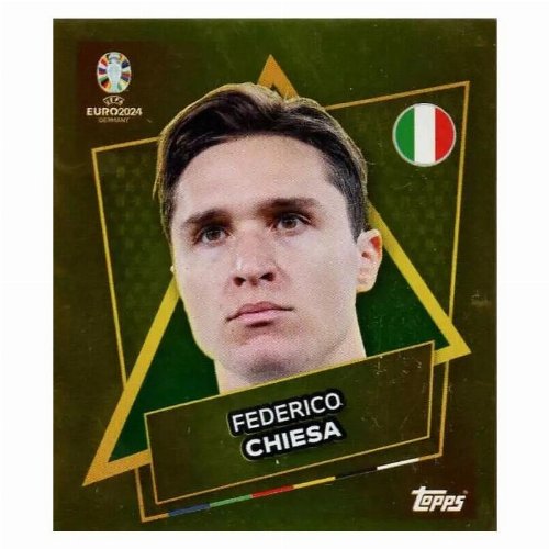 Topps - UEFA Germany Euro 2024 Αυτοκόλλητο - ITA SP.
Federico Chiesa (Italy) - Star Player - Gold Foil