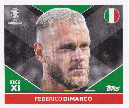 Topps - UEFA Germany Euro 2024 Αυτοκόλλητο - ITA TOP
2. Federico Dimarco (Italy) - Top XI