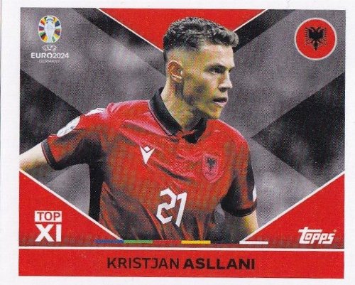 Topps - UEFA Germany Euro 2024 Αυτοκόλλητο - ALB TOP
2. Kristjan Asllani (Albania) - Top XI