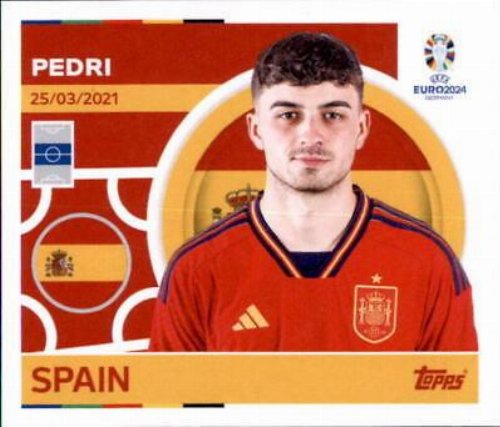 Topps - UEFA Germany Euro 2024 Sticker - ESP 12.
Pedri (Spain)