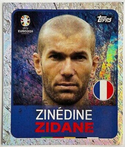 Topps - UEFA Germany Euro 2024 Αυτοκόλλητο - LEG 8.
Zinedine Zidane (France) - Holo Foil